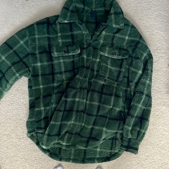 PacSun Jackets & Coats Pacsun Sherpa Flannel Size Ml Poshmark
